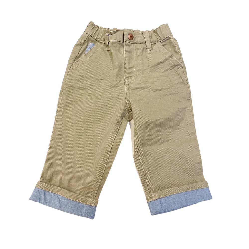 NWT Gymboree Khaki Cuff Pigment Dye Pants Size 6-12 months
